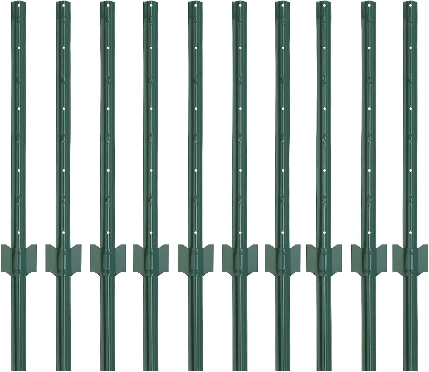 Postes valla metal 3ft para alambre patio pack 10