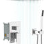 Set grifo ducha 10" cabezal lluvia accesorios pared Chrome