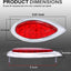 Luces traseras 35 LED rojo bisel cromado 12V para remolque