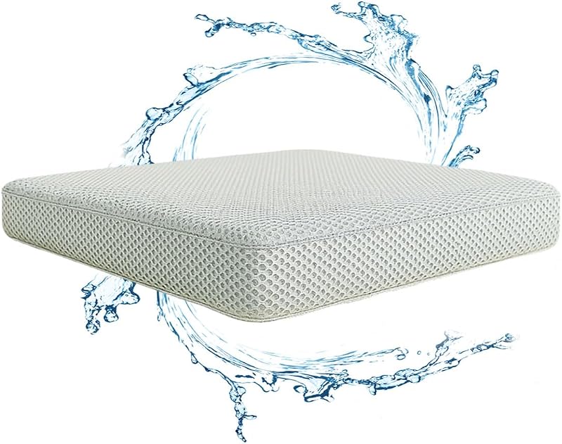 Cojín asiento ducha fibra 4D lavable rápido gris claro