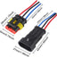 10 Conectores Cable AWG Impermeables 3 Pines Automotriz