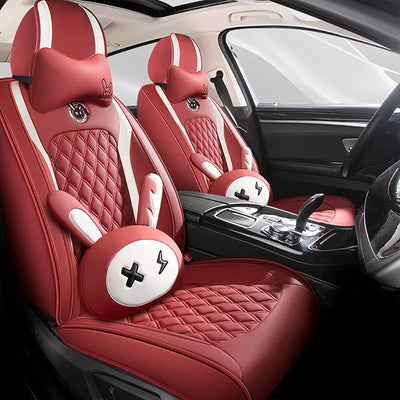 Fundas asiento automóvil dibujos conejos 5 Pzas PU