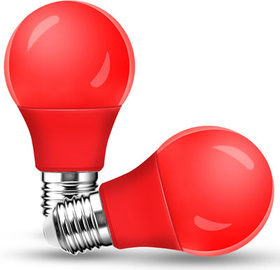 2 Bombillas LED A15 Rojas E26 5W para Interior y Exterior
