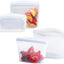 Bolsas silicona reutiliz. multiusos 4 pzas transparentes