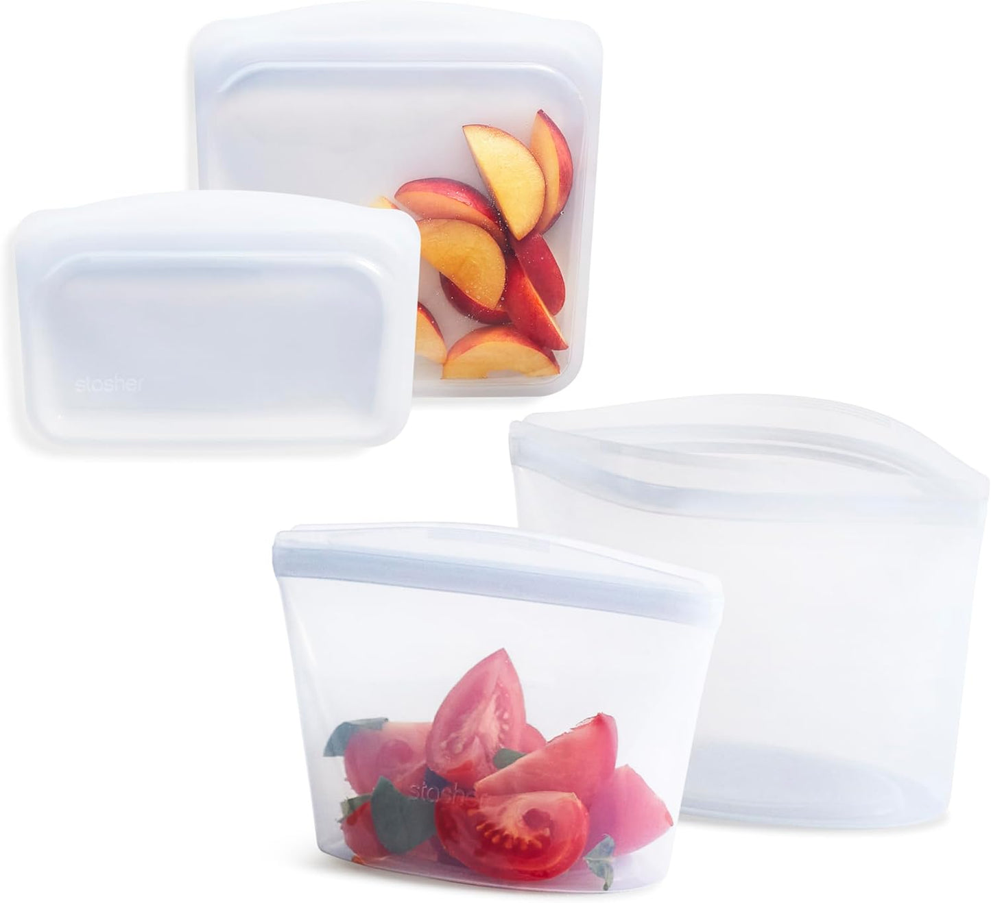 Bolsas silicona reutiliz. multiusos 4 pzas transparentes