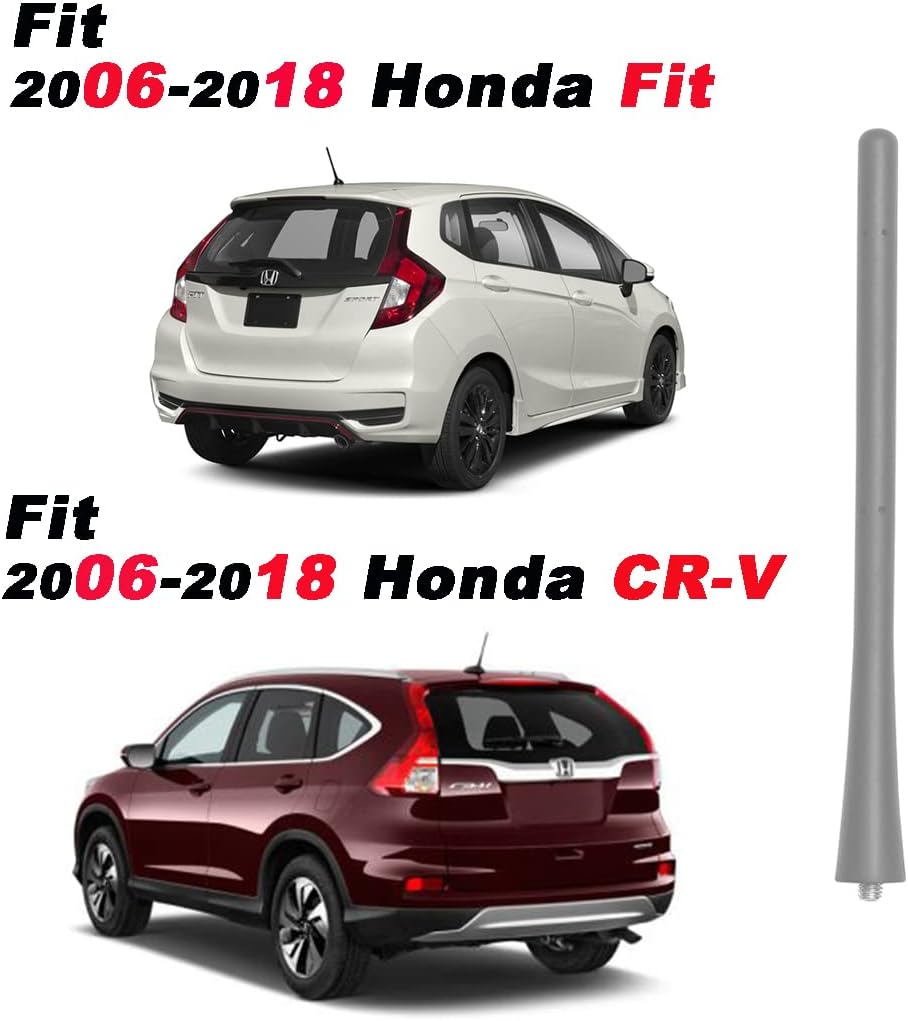 Mástil antena 7" comp Honda Acura Mazda Subaru goma negra