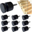 10 Barandillas Vidrio Sólido SS316 2pulg Negro Mate