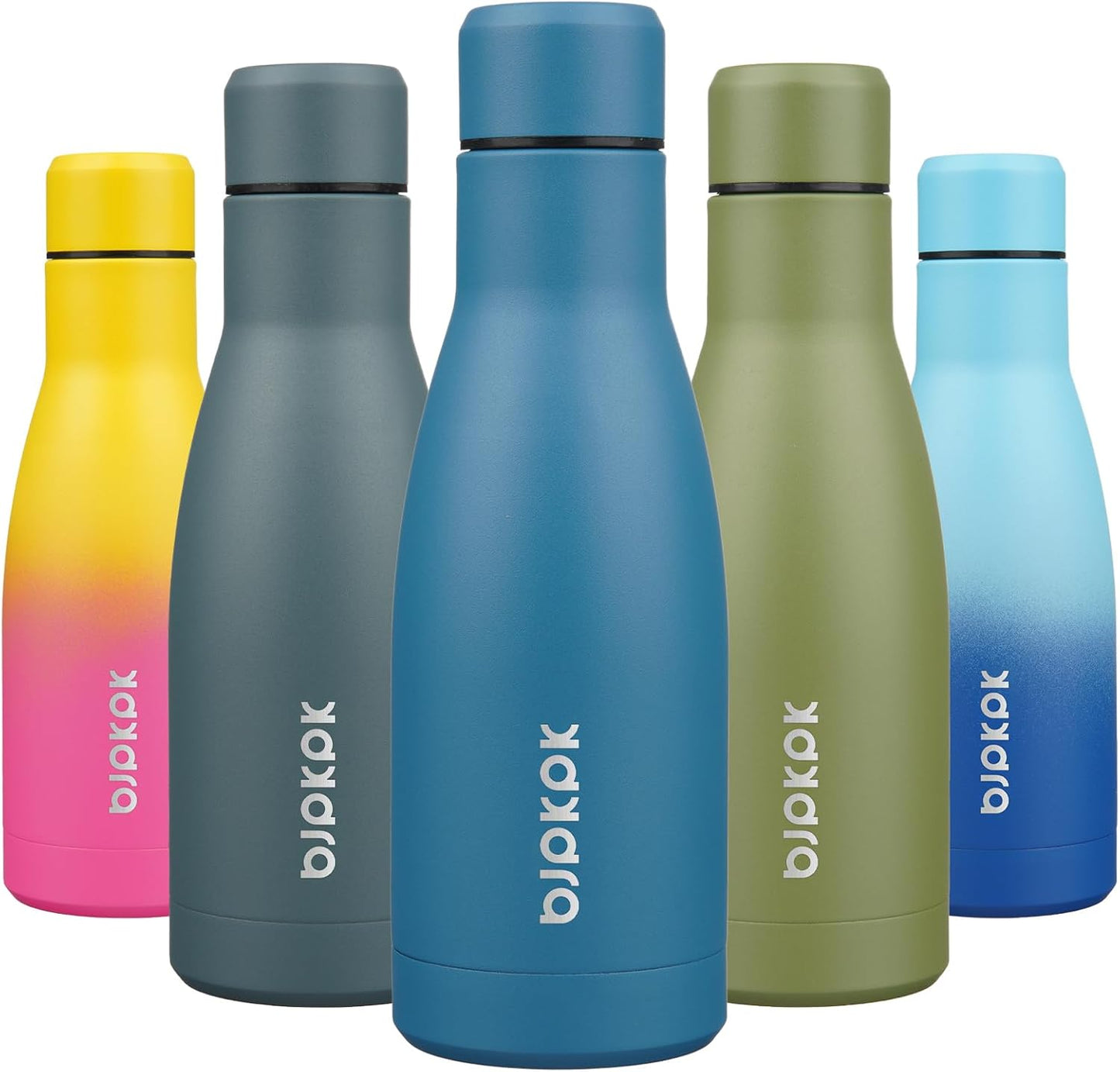 Botella agua acero inox 12oz doble pared vacío azul marino