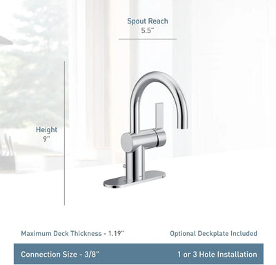 Grifo lavabo baño una manija placa opcional cromado