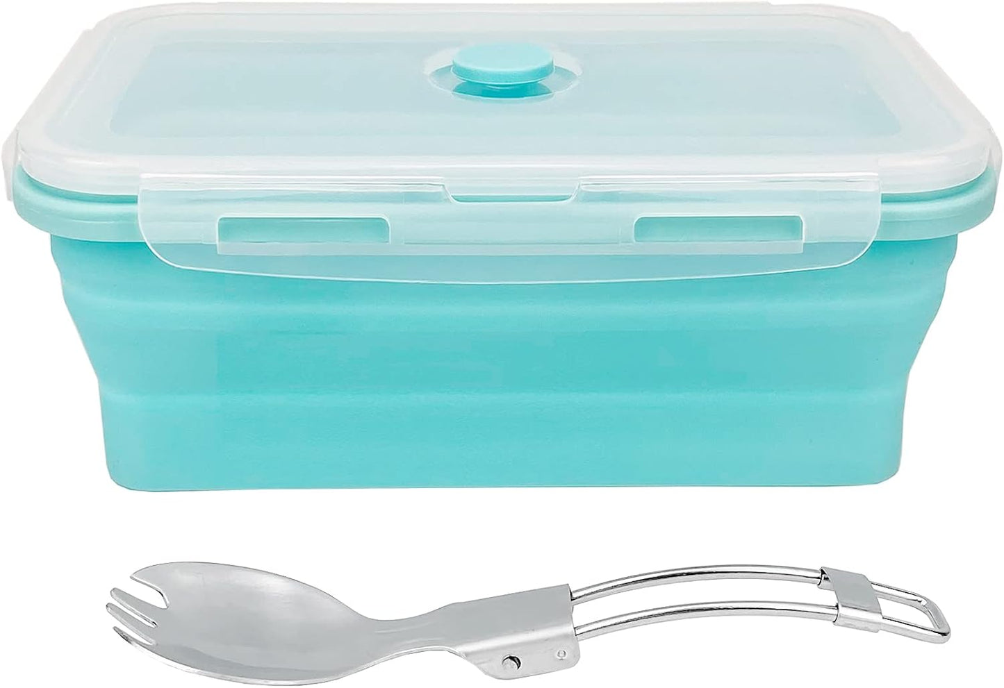 Recipientes silicón 40.6oz plegables camping cocina