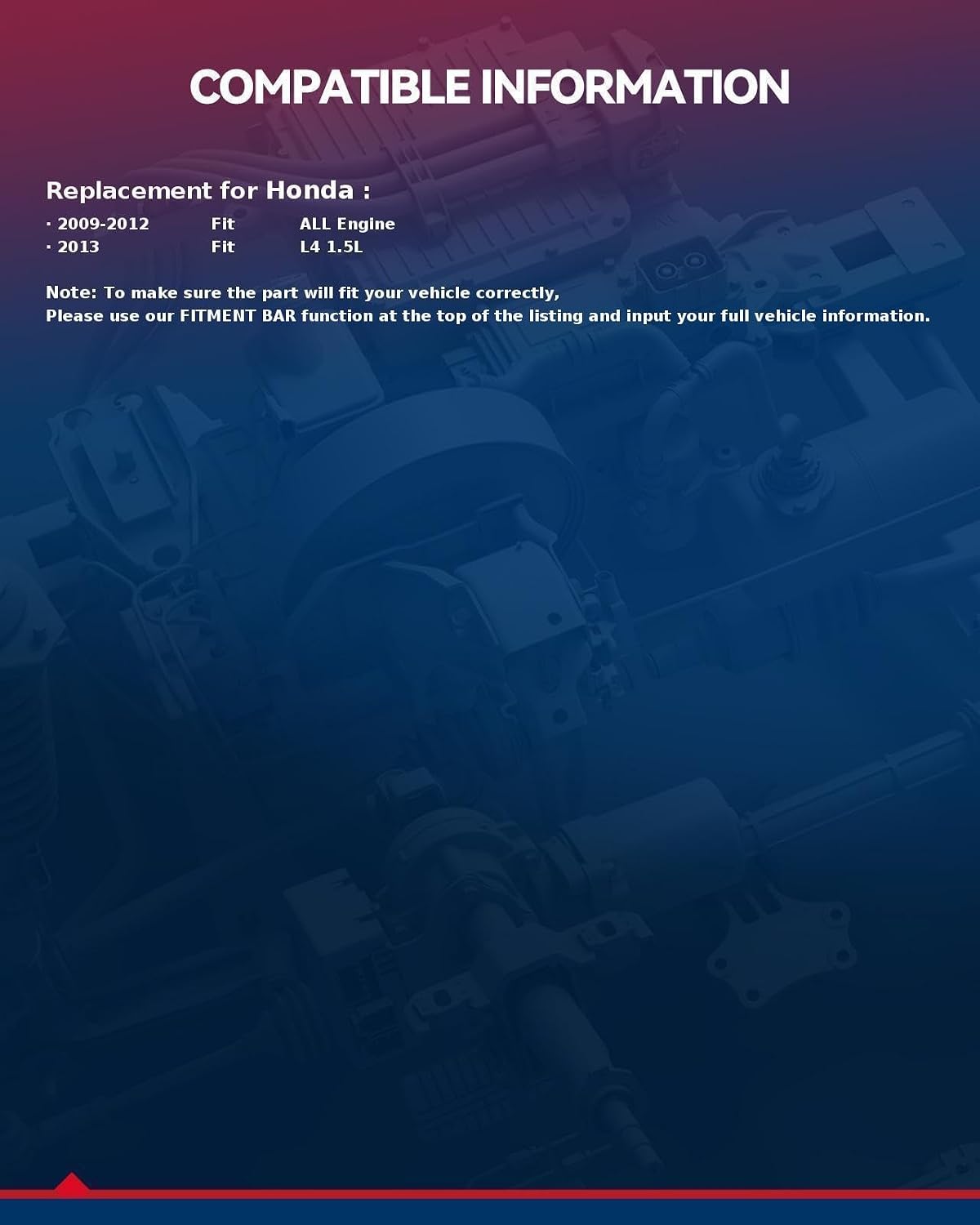 Motor soplador HVAC comp 2013 1.5L reemplaza 75878
