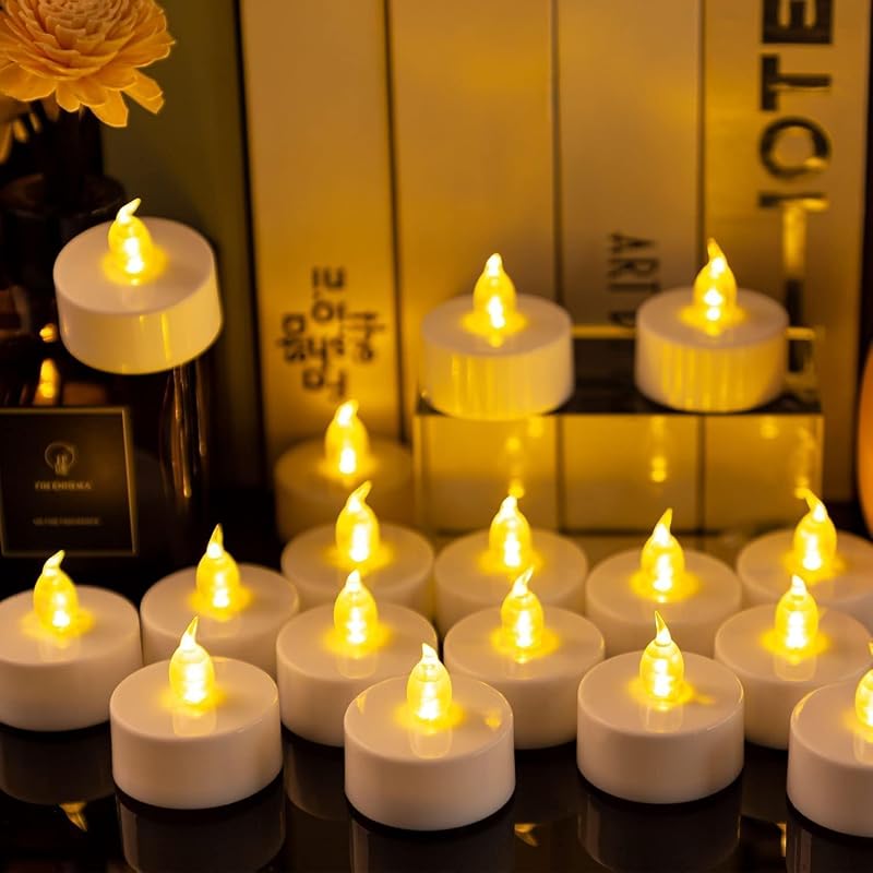Velas LED parpadeantes pack 200 velas amarillo cálido 200h