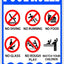 Letrero metal piscina al aire libre 12x8pulg Swim at your own risk