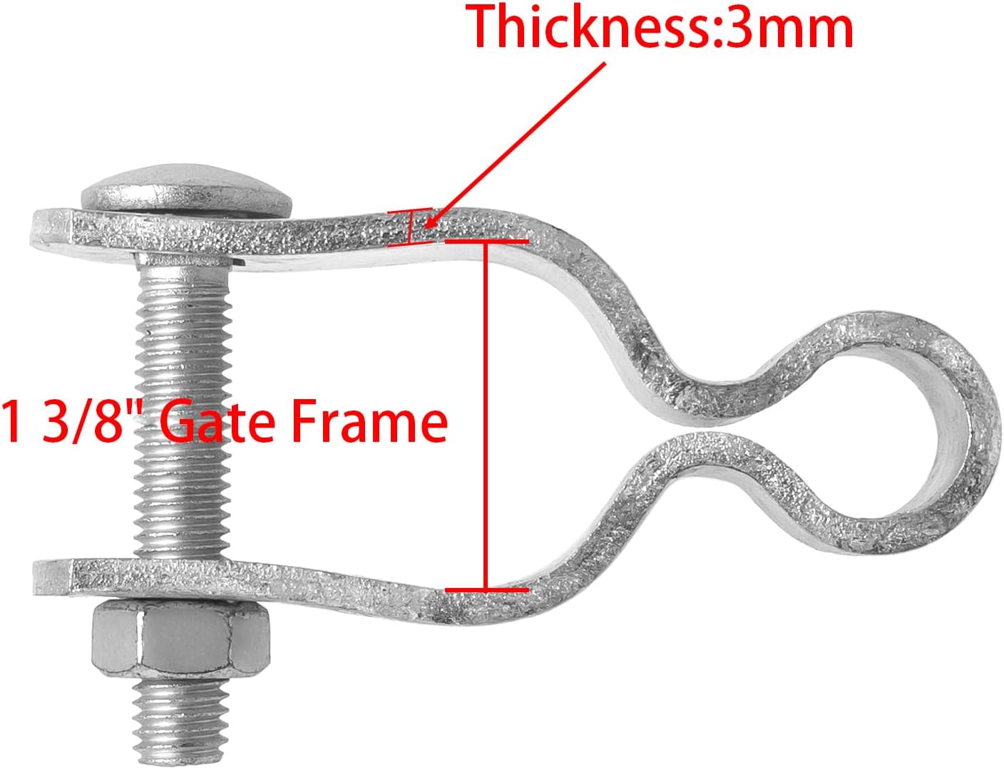 2 Bisagras Puerta Poste T con Pernos 1-3/8pulg