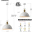 Luz colgante vintage 18" ajustable para cocina industrial