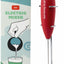 Espumador de leche Harmony Leaf de acero inoxidable rojo