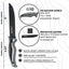 Cuchillo pesca caza 5" hoja fija agarre antiderrap G10