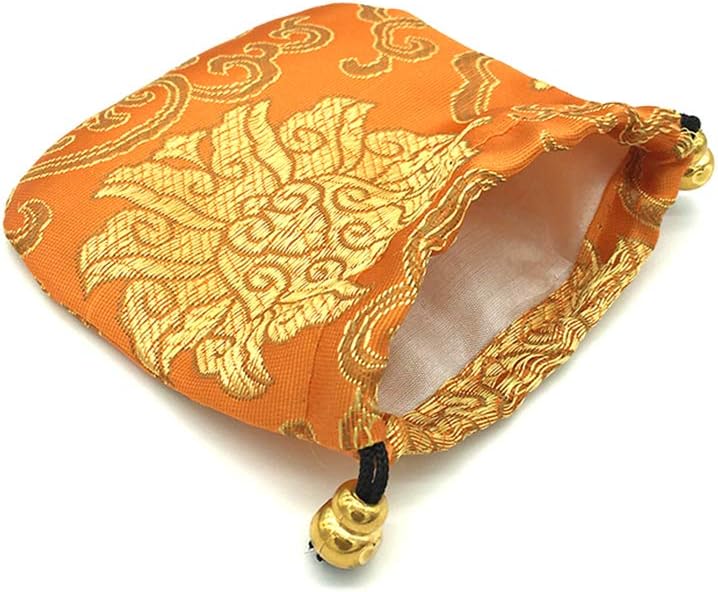 Bolsa joyería brocado bordado 4.3x4.3"