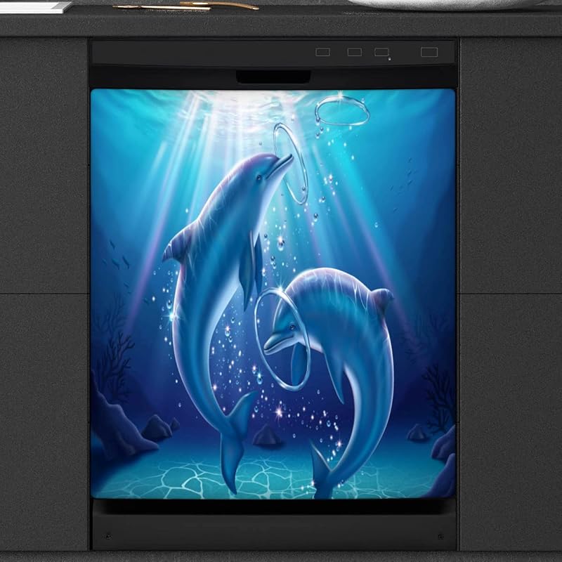 Funda magnética lavavajillas diseño delfín 23x26"