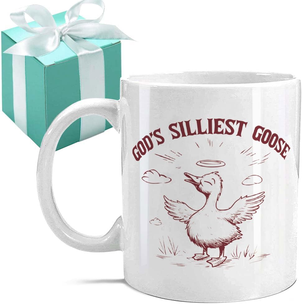 Taza cristiana para mujer amante de los gansos