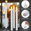 Velas cónicas LED recargables base carga 9.8"