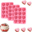 Moldes de corazón de silicona antiadherentes para hornear pasteles, dulces y jabón