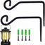 2 Ganchos Negro 6.7pulg Soporte Metal Plantas Colgantes