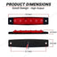 6 Luces LED Rojas 3.8pulg para Remolque Indicador Lateral