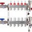 Colector radiante PEX acero inox 5 ramas 1/2pulg