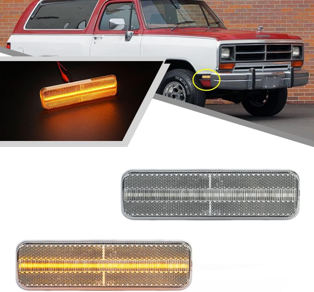 2 Lámparas LED ámbar para Dodge D Series/Ram