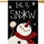 Bandera muñeco nieve 28x40" doble cara navideña