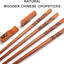 Set palillos madera natural estilo chino 2 pares