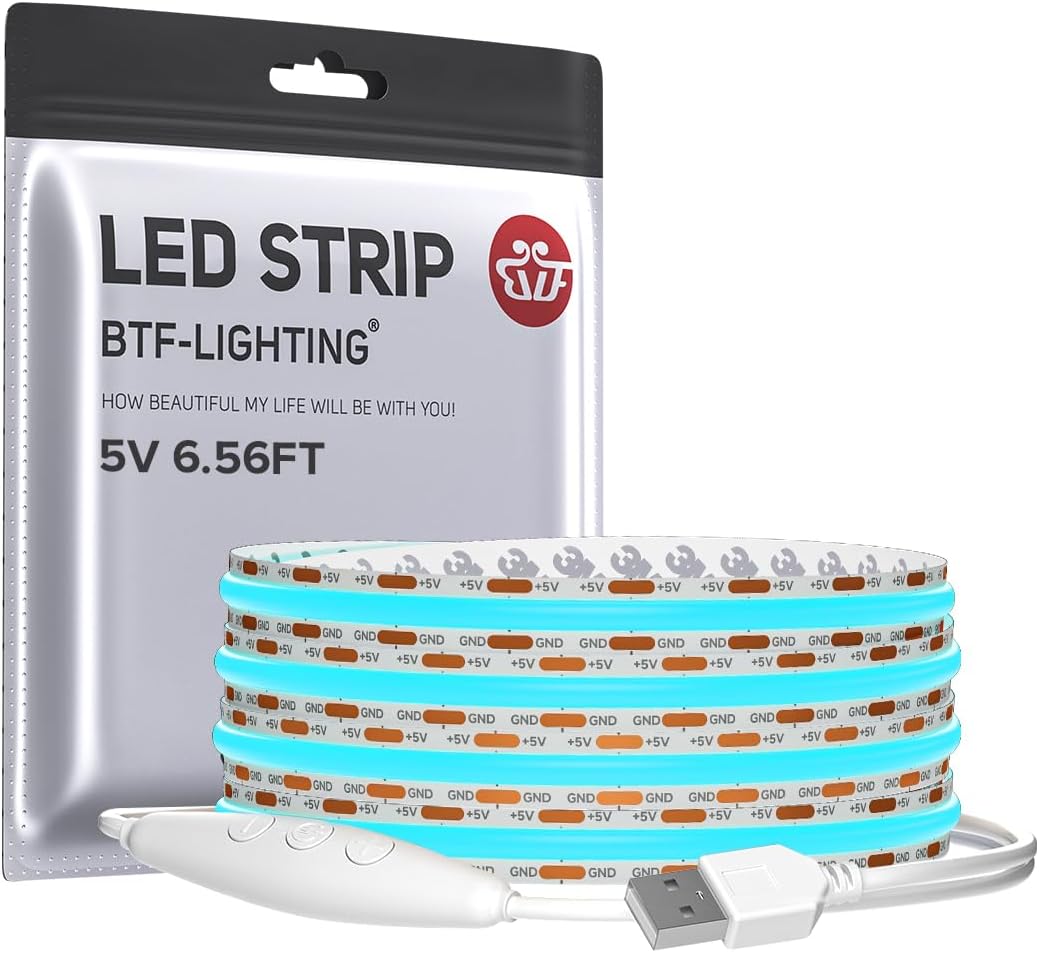 Tira luces LED USB 640 LED color azul hielo flexible