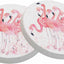 2 Pzas Posavasos Flamenco Rosa Diseño Tropical 4pulg