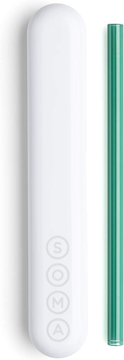 Pajilla vidrio con funda silicona 8pulg verde