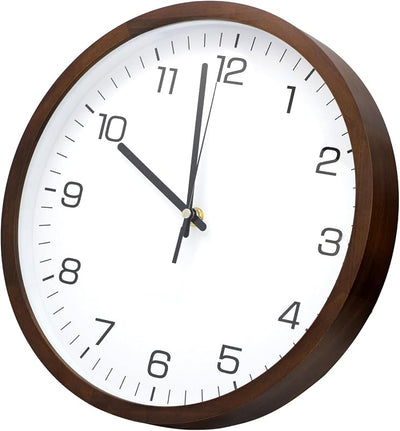 Reloj pared madera 12pulg silencioso analógico retro decorativo