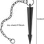 Estaca anclaje cadena lluvia cono negro 29.8"