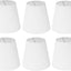Set 6 pantallas barril tela blanca para candelabro 3.7x5.1x5.5pulg