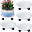 4 Soportes plantas plástico resistente con ruedas 11.8"
