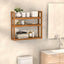 Estante bambú pared 3 niveles multifuncional para baño