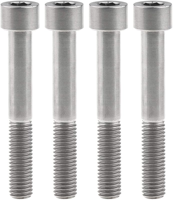 Tornillos Allen titanio M10 x 2.36" paso 0.049" pack 4