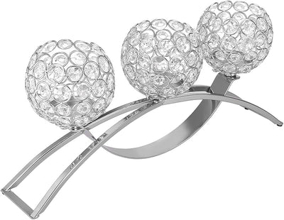 Portavelas cristal candelabro decorativo sala