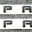 2 Emblemas Impala 3D para Puerta Delantera Negro Brillante