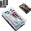 Caja fusibles 12 vías 12-24V con LED para auto RV camión