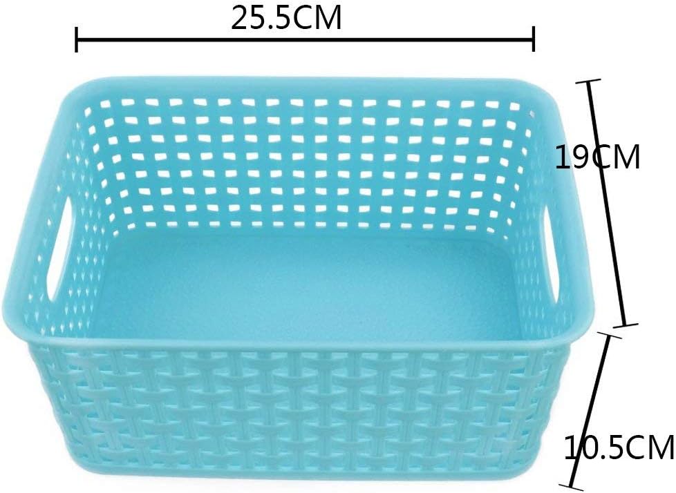 Cesta tejido plástico set 6 colores