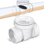 Válvula reflujo 15cm PVC blanco previene retroceso aguas