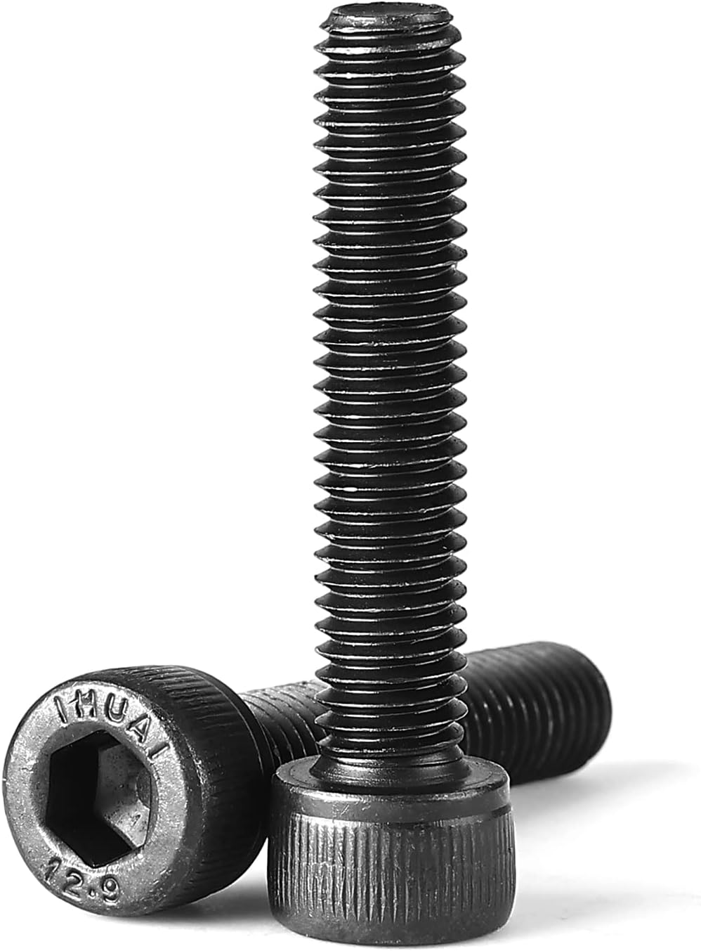 Tornillos hex M6 acero aleación grado 12.9 negro 10pzas