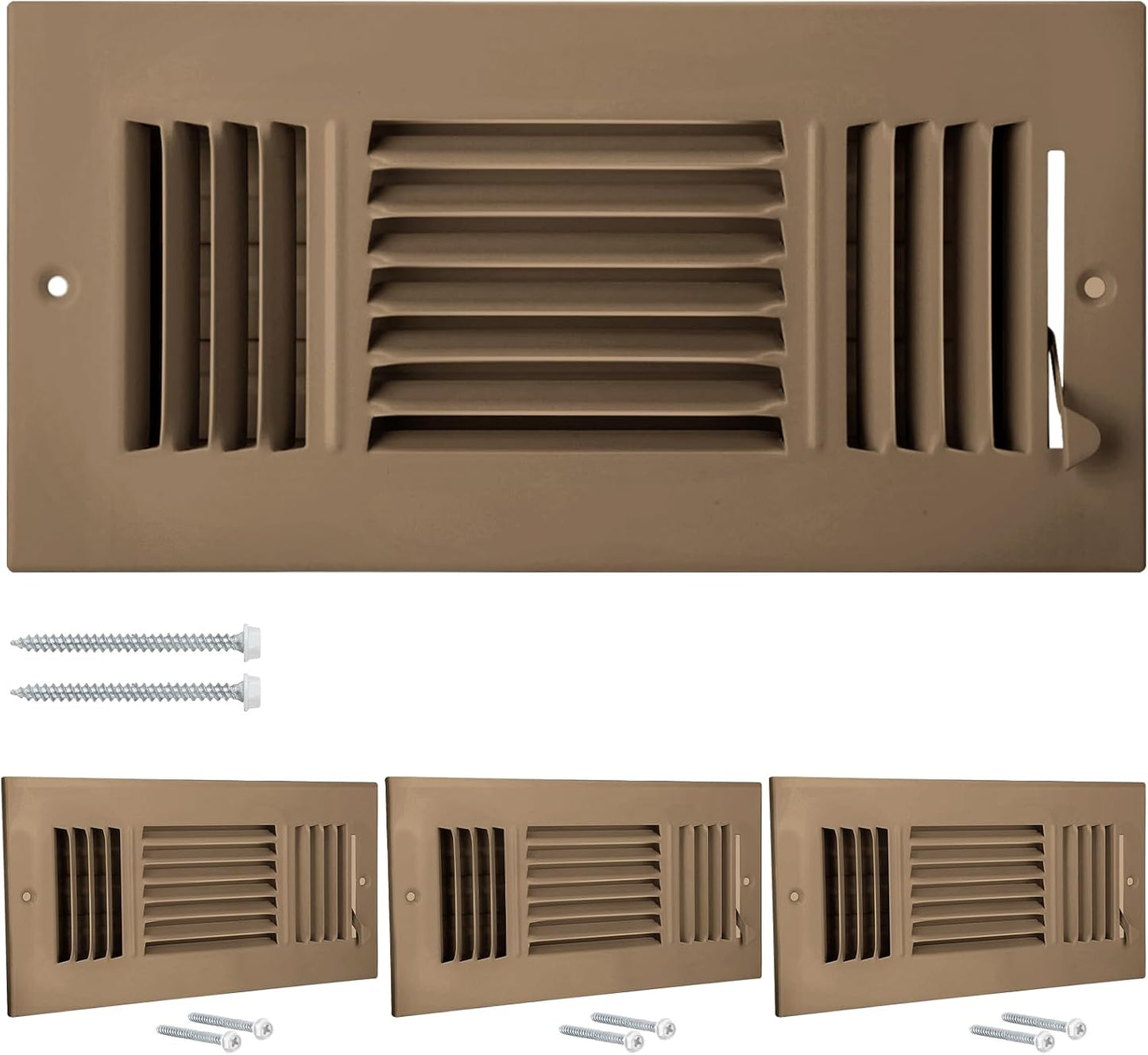 4 Pzas Cubiertas Ventilación 10x4pulg Pared Techo