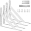 Soportes metal triangulares 6pulg pack 4 estantes flotantes blanco
