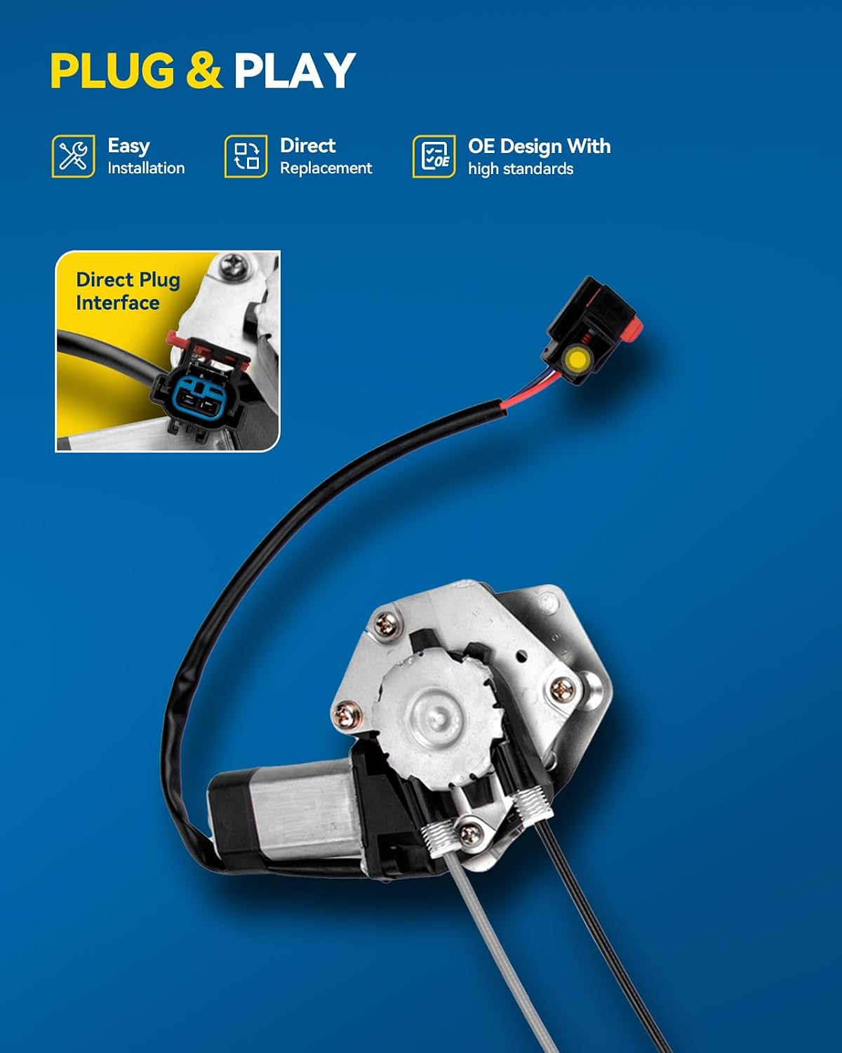 Elevalunas eléctrico Jeep Cherokee 97-01 2 pines motor